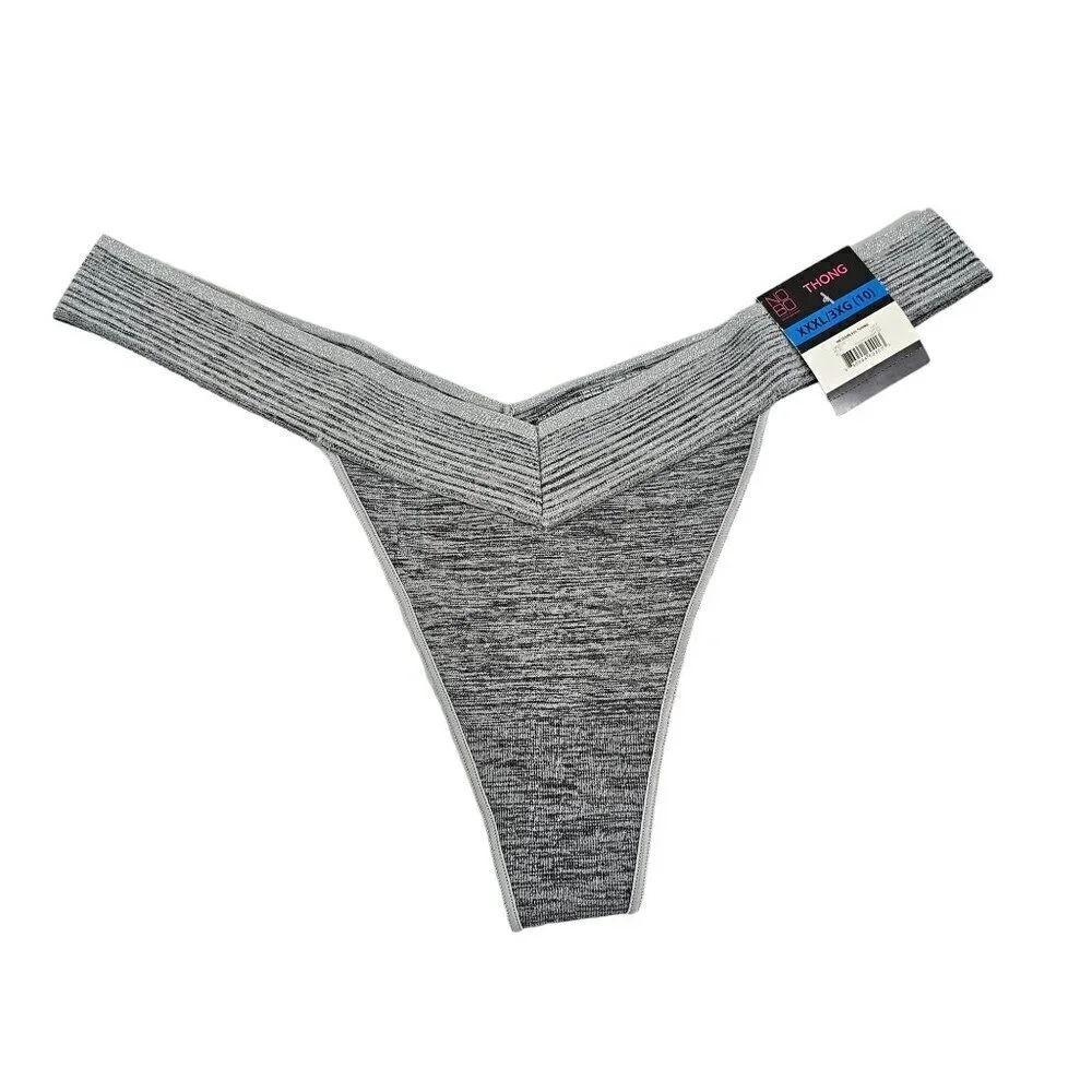 No Boundaries Women’s 3-Pack Multi-Color Seamless Lace Thong Panties – Size XXXL